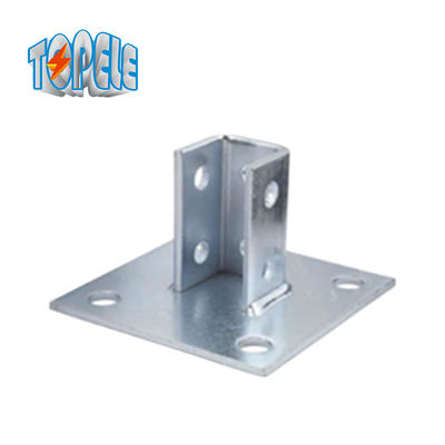 4 delikli tek kanallı post tabanı 13/32" Unistrut plaka