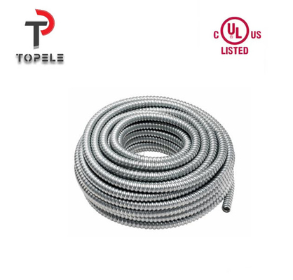 UL Standart Galvanizli Çelik Esnek Kanal Elektrik 1/2&quot; - 4'
