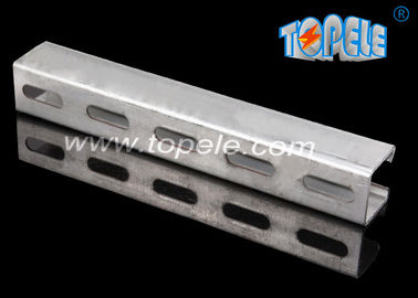 Siyah HDG Çukurlu Düz Strut Dayanıklı Kanallar için Unistrut Kanalı 41X 41MM
