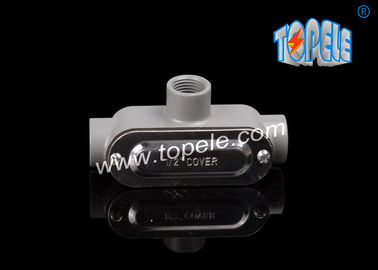 Dökme dökme kapağı / kapağı ve kasketleri olan ipli alüminyum katı boru gövdesi -1/2&quot;-4&quot; toz kaplamalı