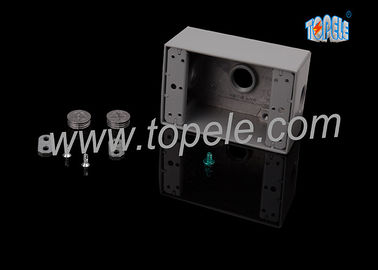 Şube devresi kablolama için elektrikli kutular Alüminyum Die Cast Hava geçirmez Kutusu / İki Gang elektrik priz kutusu