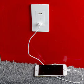 LD-U001 4.2A Akıllı Yüksek Hızlı USB Şarj Çubuğu, 2 Duvar Plakası ile 2 USB Port