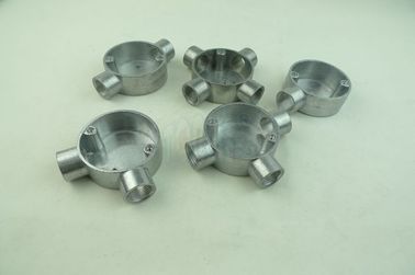 TOPELE BS İki Yolu Dairesel Eğilebilir Alüminyum Junction Kutusu, Galvanizli Elektrik İleti Fittings