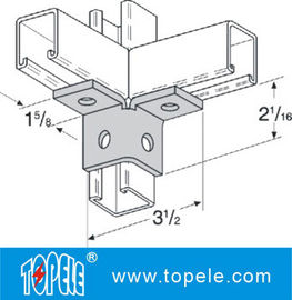 Çelik Plakalı Galvanizli Strut Kanalı Bağlantı Montajı Unistrut Kanal Splice / Angle Montajları ISO