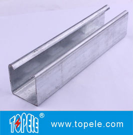 Düz kanal41x25mm, 41x35mm Ön Galvanize Perforated Düz / Slotted Strut Kanal Çelik Unistrut Kanal