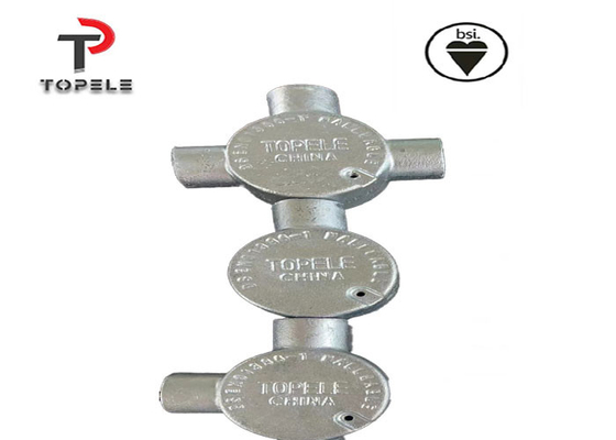 Galvanizli Elektrikli Dairesel Bağlantı Kutusu 20mm 25mm Yapışkan Demir 3 Yolu Sıcak Dip