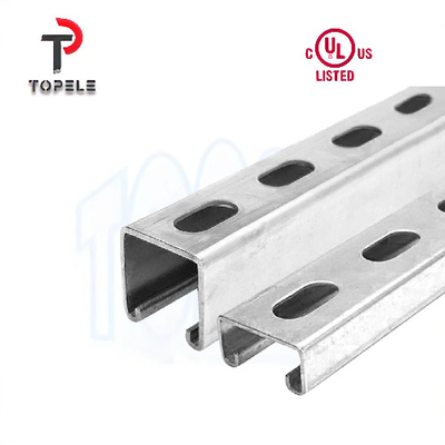Sıcak DIP Galvanize Düz / Çatlaklı Strut Kanalı Unistrut 41X41X2.5mm