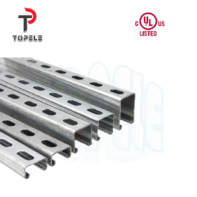 Sıcak DIP Galvanize Düz / Çatlaklı Strut Kanalı Unistrut 41X41X2.5mm