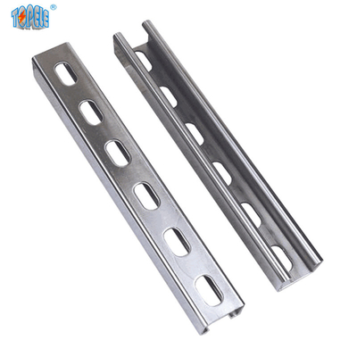 Sıcak DIP Galvanize Düz / Çatlaklı Strut Kanalı Unistrut 41X41X2.5mm