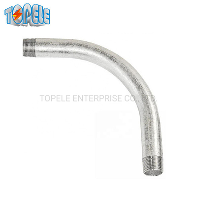 Sert boru 90 derece dirseği IEC61386 20mm-110mm Sıcak DIP Galvanize