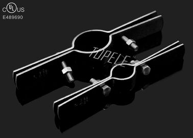 UL Sertifikalı Çelik Riser Pipe Clamp İki Boltlu, Pipe Hanger - Siyah