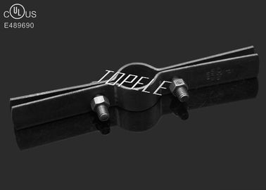 UL Sertifikalı Çelik Riser Pipe Clamp İki Boltlu, Pipe Hanger - Siyah