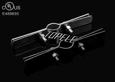 UL Sertifikalı Çelik Riser Pipe Clamp İki Boltlu, Pipe Hanger - Siyah