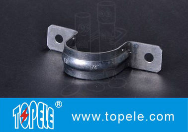 EMT Hattı Fittings, Galvanizli Çelik / Sink Kaplama İki Delik EMT Hattı Kemeri OEM