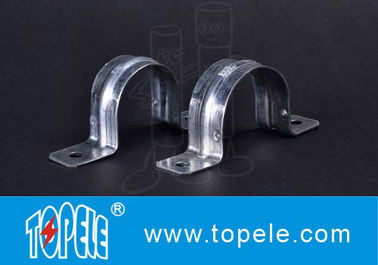 EMT Hattı Fittings, Galvanizli Çelik / Sink Kaplama İki Delik EMT Hattı Kemeri OEM
