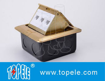 OEM Zemin Soket çıkışları Kare Panel Bakır / Yuvarlak Alüminyum Aloy POP Up Tipi