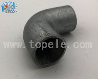 BS4568 20mm/25mm/32mm 90 derece galvanizli esnek dökme demir katı dirseği