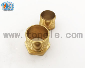 Bakır Flex Metal Kanal Fittings Uzun / Kısa Erkek Döşeli Altgen Çalı