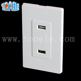 Beyaz USB Duvar Sokak, USB Elektrik Sokak 2 Duvar Plakalı 4 USB Port