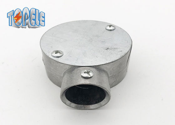 BS 31 Alüminyum Dairesel Kutusu Gi Kanal Fittings 3/4 &quot; 1&quot; Tek yönlü terminal kutusu