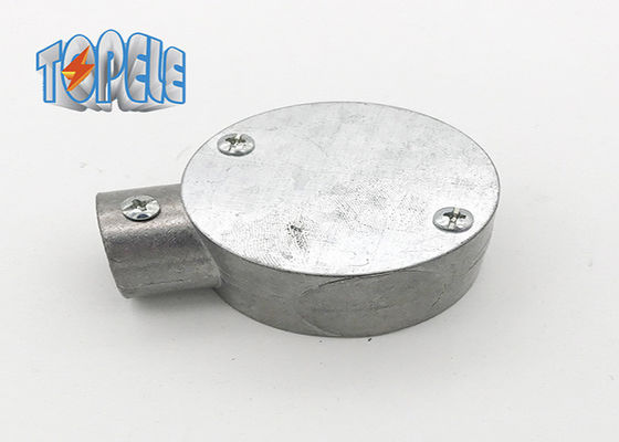 BS 31 Alüminyum Dairesel Kutusu Gi Kanal Fittings 3/4 &quot; 1&quot; Tek yönlü terminal kutusu