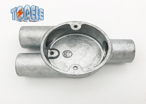 Yapışkan Demir Kutular BS4568 Kanal 20mm Şube 3 Way / Y Way Kutusu BS Kanal Kutusu