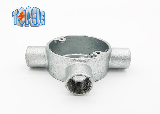 20mm 25mm 32mm BS4568 Tüp Dairesel Kutusu Üç Tee Way Yapışkan Demir Kutusu