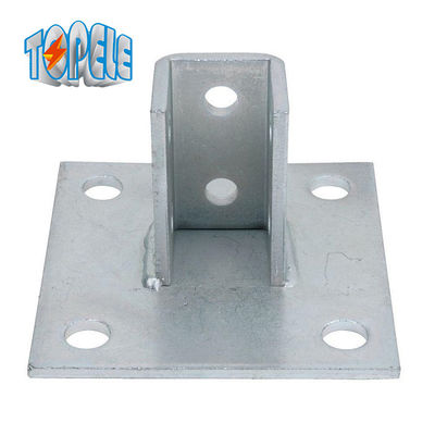 4 delikli tek kanallı post tabanı 13/32" Unistrut plaka