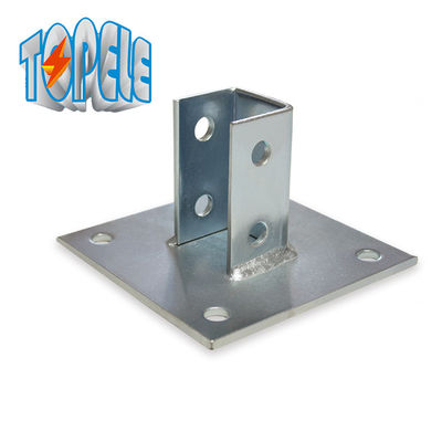 4 delikli tek kanallı post tabanı 13/32" Unistrut plaka