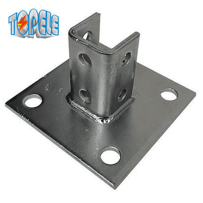 4 delikli tek kanallı post tabanı 13/32" Unistrut plaka