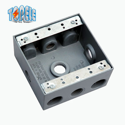 UL Listesi 4x2 Hava Durumuna Karşı Elektrik Kutuları Alüminyum Bir / İki Çete Çıkışı
