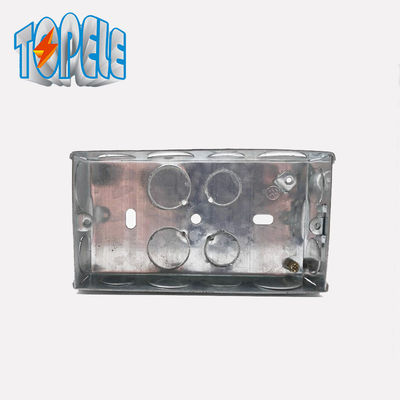 0.6mm Bs4662 2 Gang 25mm Metal Flush Box Çelik