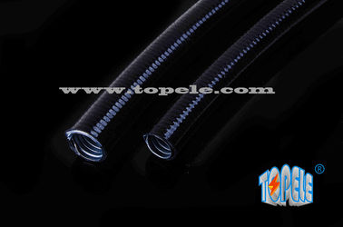 dalgalanmış esnek boru Gri / Siyah PVC kaplı Elektrikli Galvanizli Çelik Esnek Boru