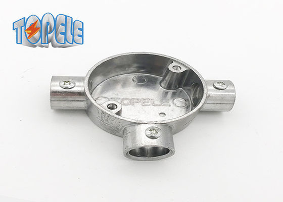 3/4 " 1" BS31 Kanal Alüminyum Montaj Dairesel Kutusu 3 Way / Tee Kutusu Iso